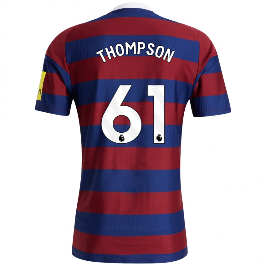 Niño Camiseta Max Thompson #61 Burdeos Azul Marino 2ª Equipación 2024/25 La Camisa México