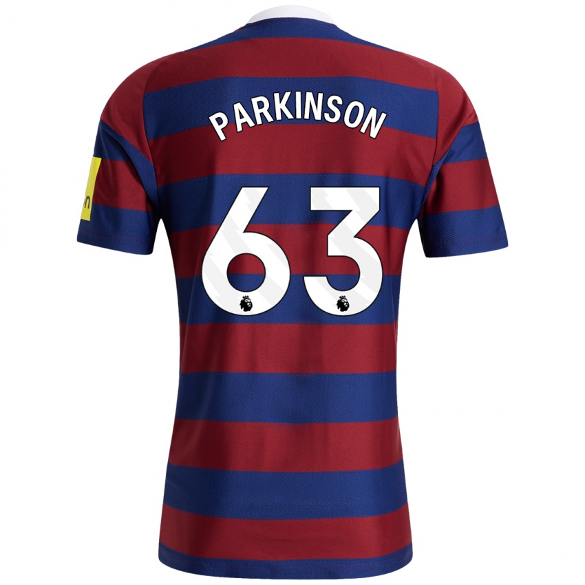 Niño Camiseta Ben Parkinson #63 Burdeos Azul Marino 2ª Equipación 2024/25 La Camisa México