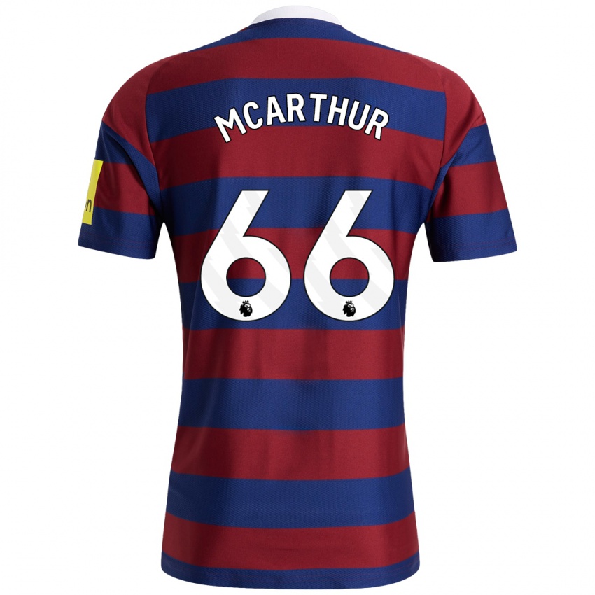 Niño Camiseta Charlie Mcarthur #66 Burdeos Azul Marino 2ª Equipación 2024/25 La Camisa México