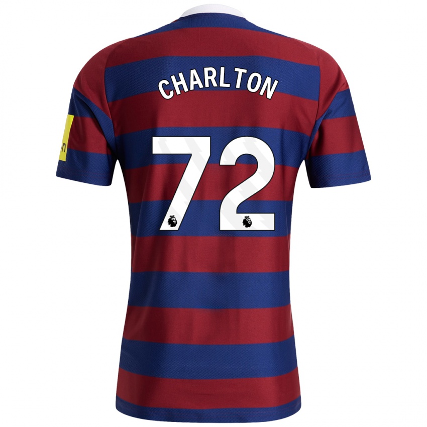 Niño Camiseta Dylan Charlton #72 Burdeos Azul Marino 2ª Equipación 2024/25 La Camisa México