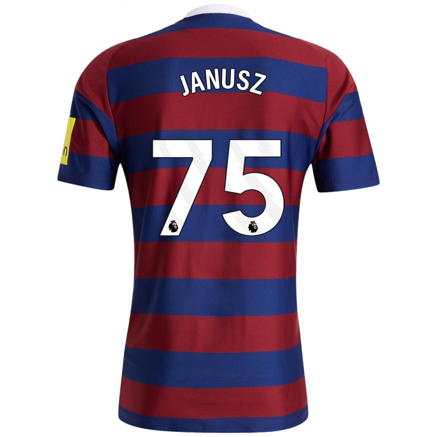 Niño Camiseta Adrian Janusz #75 Burdeos Azul Marino 2ª Equipación 2024/25 La Camisa México