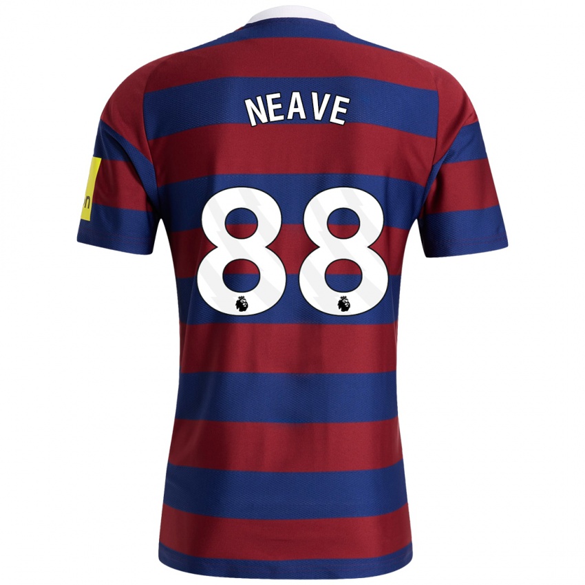 Niño Camiseta Sean Neave #88 Burdeos Azul Marino 2ª Equipación 2024/25 La Camisa México