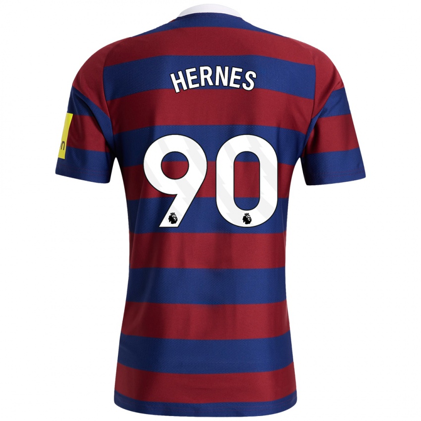 Niño Camiseta Travis Hernes #90 Burdeos Azul Marino 2ª Equipación 2024/25 La Camisa México