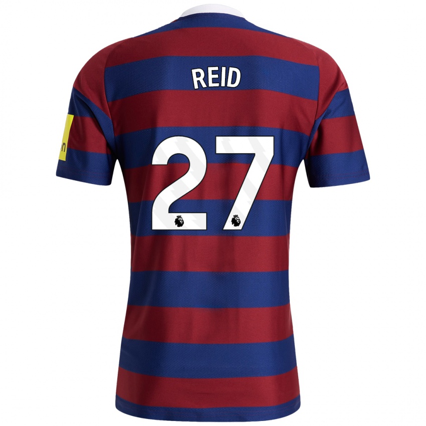 Niño Camiseta Hannah Reid #27 Burdeos Azul Marino 2ª Equipación 2024/25 La Camisa México