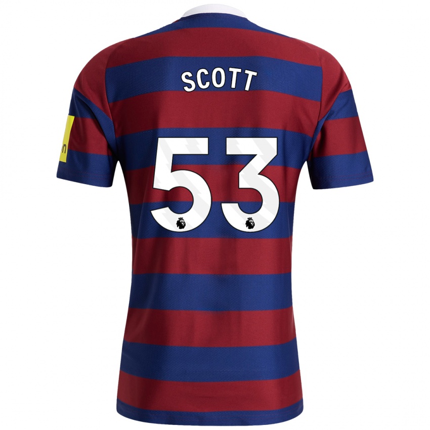 Niño Camiseta Joshua Scott #53 Burdeos Azul Marino 2ª Equipación 2024/25 La Camisa México