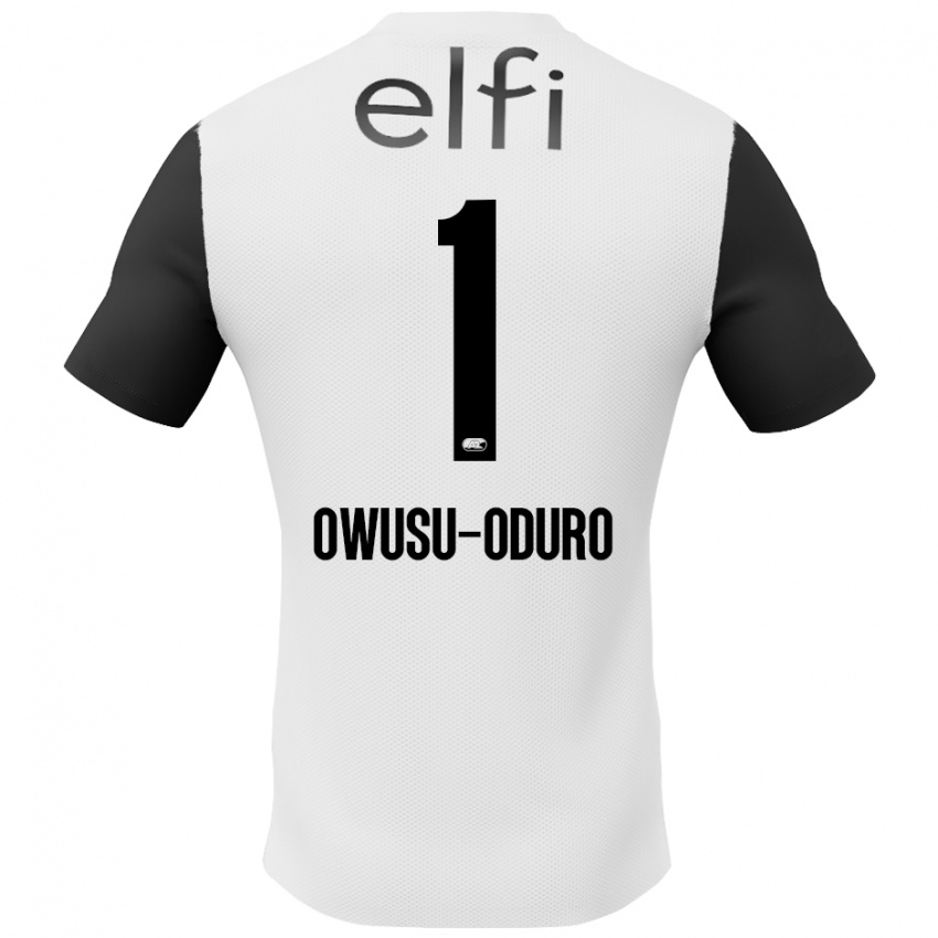 Niño Camiseta Rome Jayden Owusu-Oduro #1 Blanco Negro 2ª Equipación 2024/25 La Camisa México