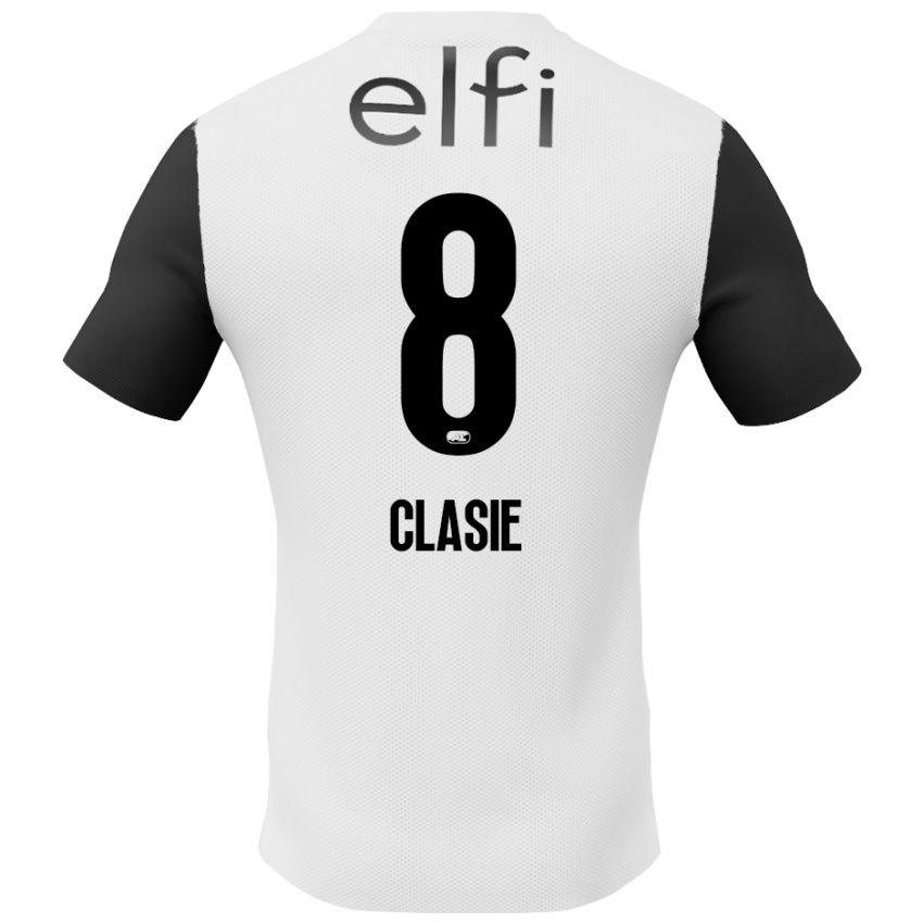 Niño Camiseta Jordy Clasie #8 Blanco Negro 2ª Equipación 2024/25 La Camisa México