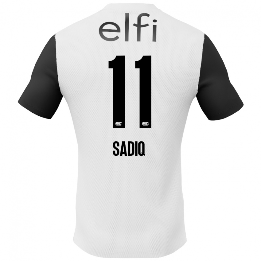 Niño Camiseta Ibrahim Sadiq #11 Blanco Negro 2ª Equipación 2024/25 La Camisa México