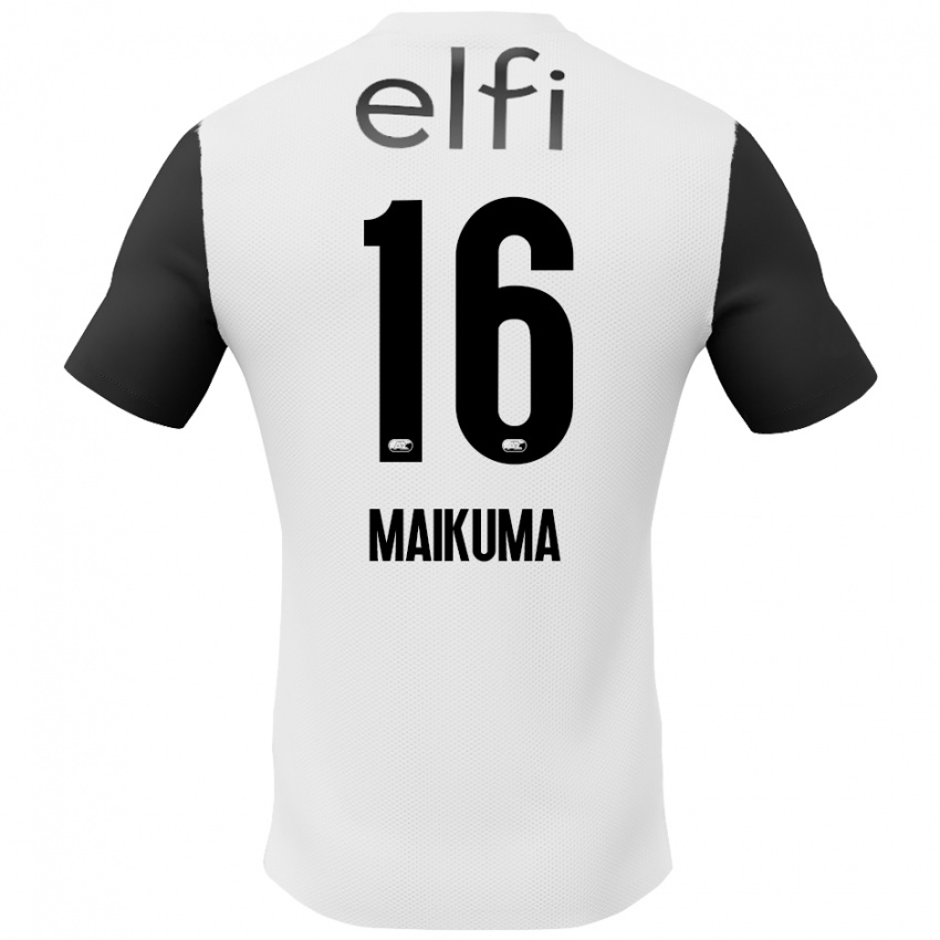 Niño Camiseta Seiya Maikuma #16 Blanco Negro 2ª Equipación 2024/25 La Camisa México