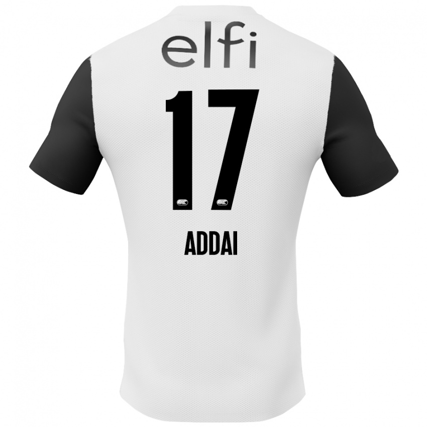 Niño Camiseta Jayden Addai #17 Blanco Negro 2ª Equipación 2024/25 La Camisa México