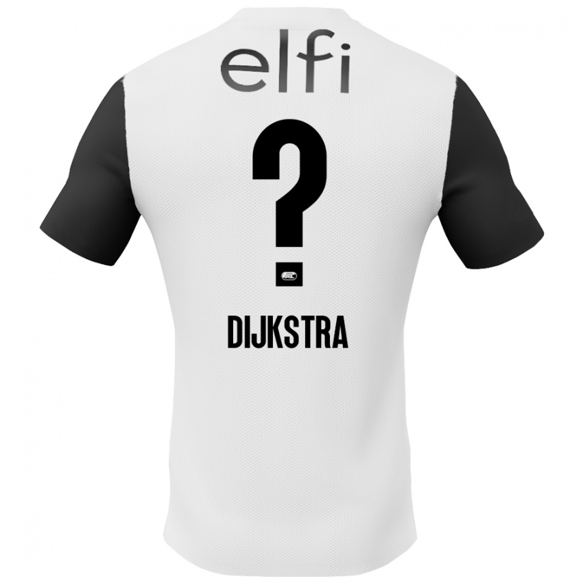 Niño Camiseta Elijah Dijkstra #0 Blanco Negro 2ª Equipación 2024/25 La Camisa México