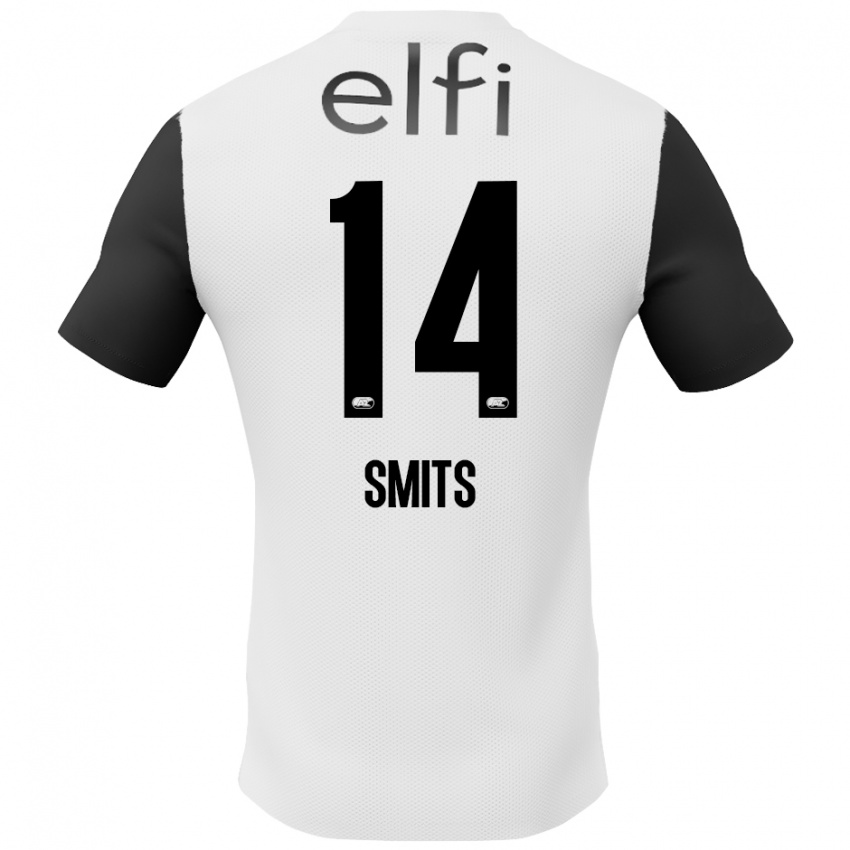 Niño Camiseta Anthony Smits #14 Blanco Negro 2ª Equipación 2024/25 La Camisa México