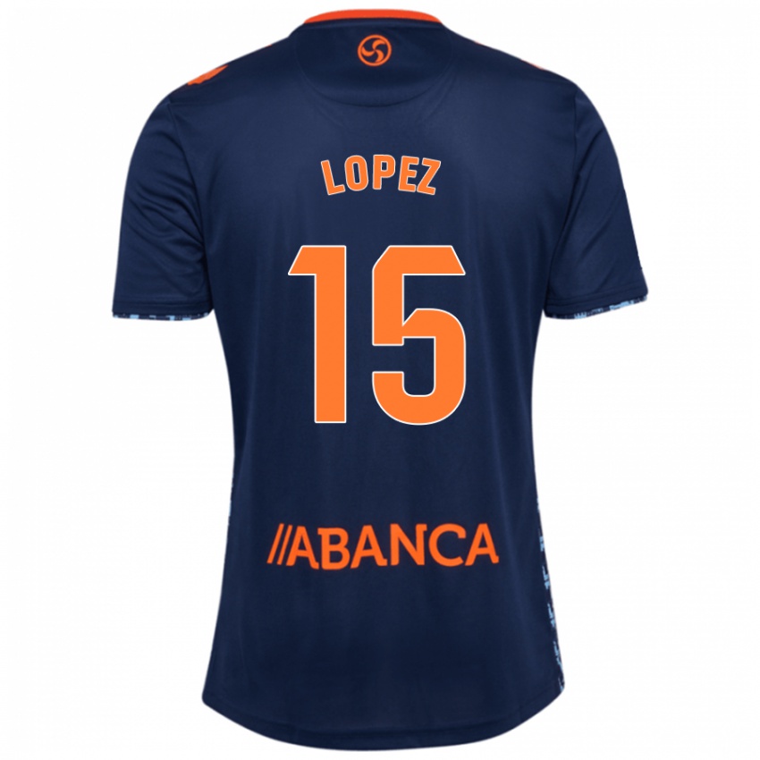 Niño Camiseta Fer López #15 Azul Marino 2ª Equipación 2024/25 La Camisa México