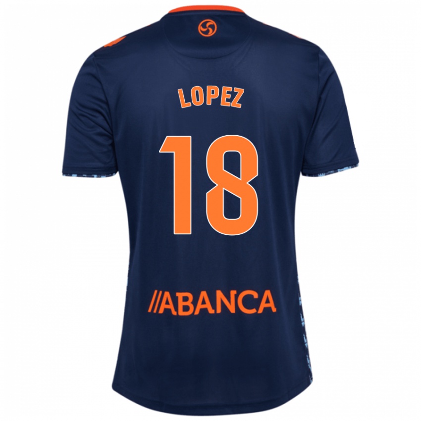 Niño Camiseta Joel López #18 Azul Marino 2ª Equipación 2024/25 La Camisa México