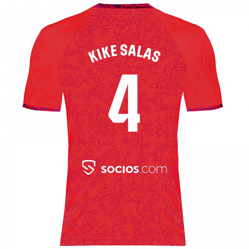 Niño Camiseta Kike Salas #4 Rojo 2ª Equipación 2024/25 La Camisa México