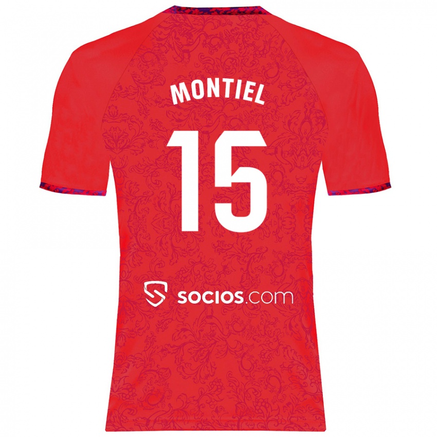 Niño Camiseta Gonzalo Montiel #15 Rojo 2ª Equipación 2024/25 La Camisa México