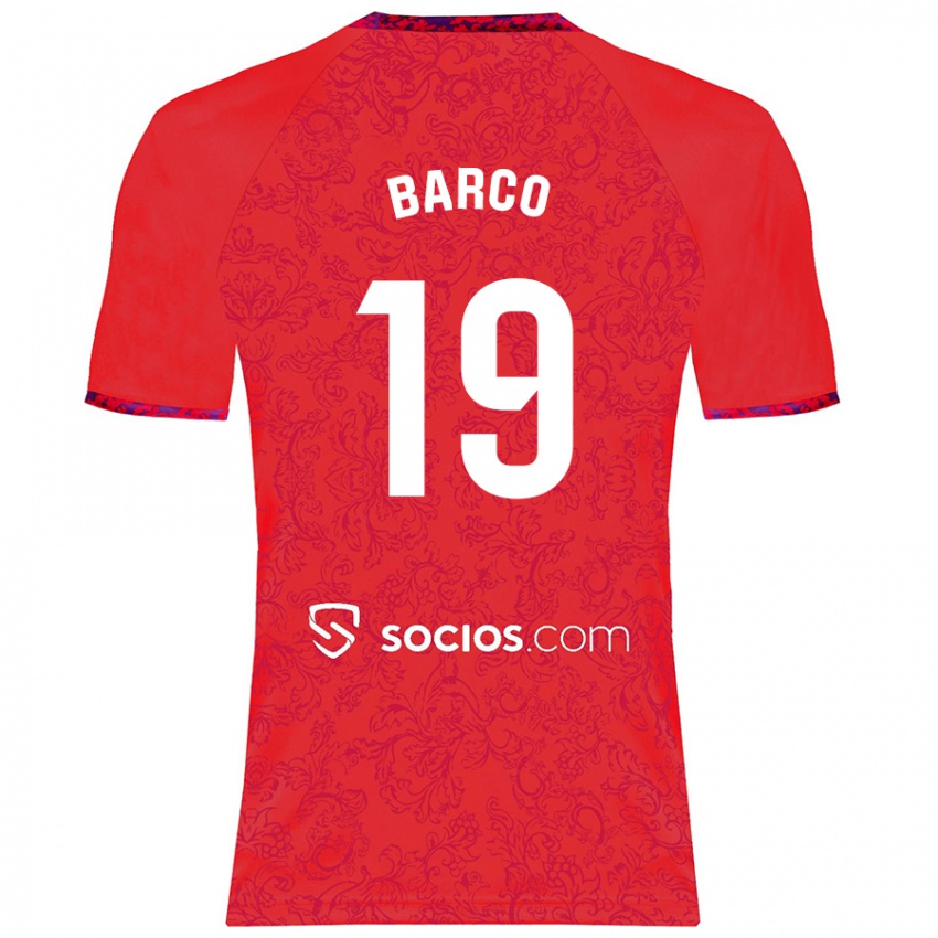 Niño Camiseta Valentin Barco #19 Rojo 2ª Equipación 2024/25 La Camisa México