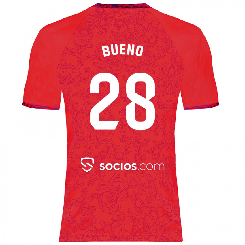 Niño Camiseta Manu Bueno #28 Rojo 2ª Equipación 2024/25 La Camisa México