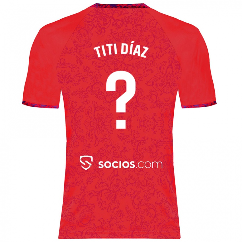 Niño Camiseta Titi Díaz #0 Rojo 2ª Equipación 2024/25 La Camisa México