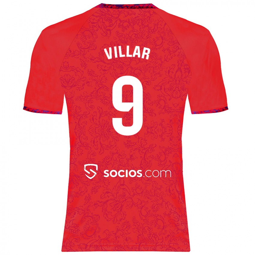 Niño Camiseta Iker Villar #9 Rojo 2ª Equipación 2024/25 La Camisa México