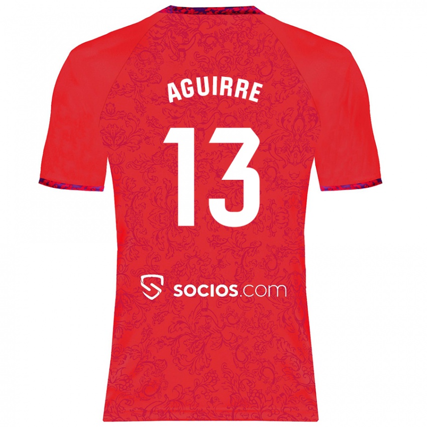 Niño Camiseta Yolanda Aguirre #13 Rojo 2ª Equipación 2024/25 La Camisa México