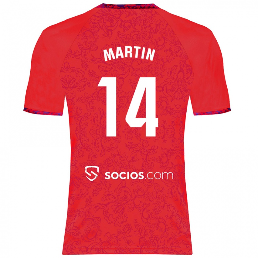 Niño Camiseta Nazareth Martín #14 Rojo 2ª Equipación 2024/25 La Camisa México