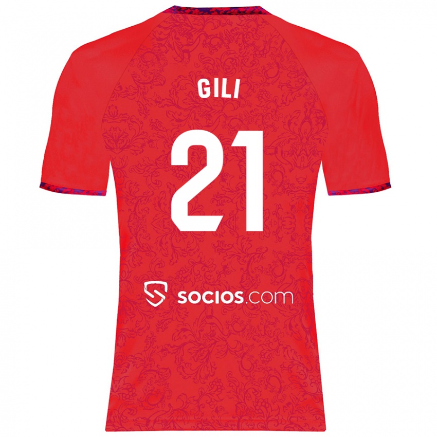 Niño Camiseta Gemma Gili #21 Rojo 2ª Equipación 2024/25 La Camisa México