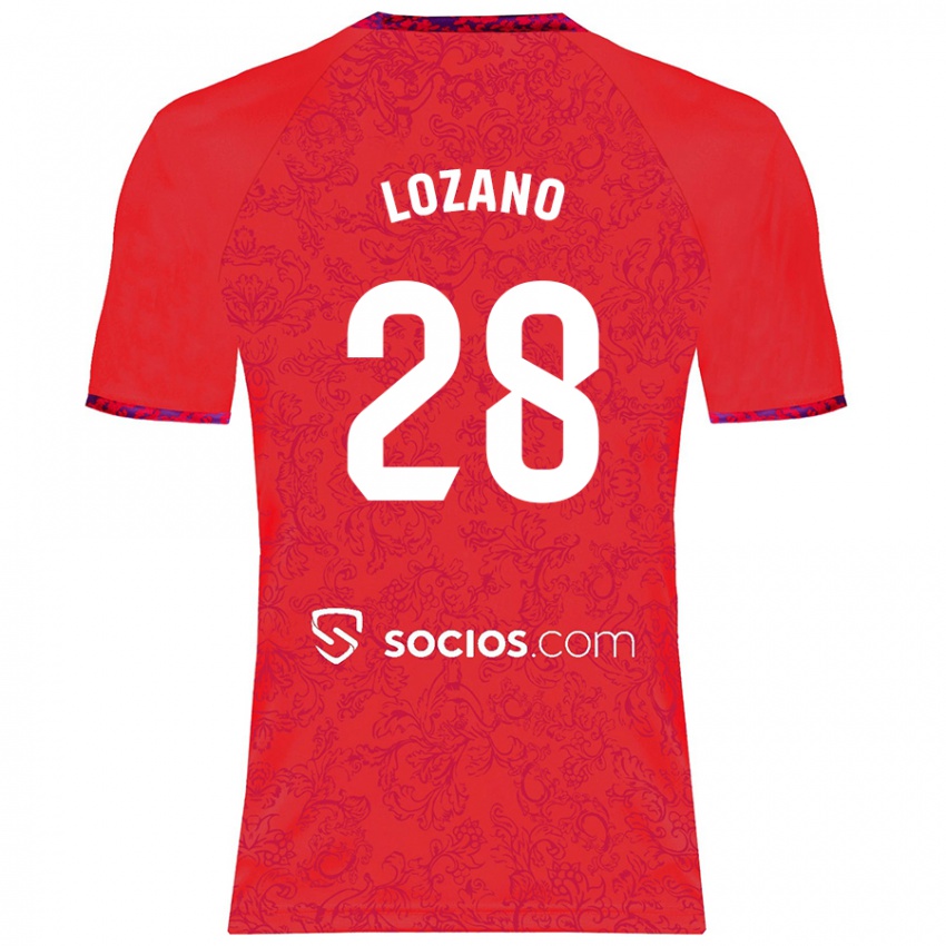 Niño Camiseta Elena Lozano #28 Rojo 2ª Equipación 2024/25 La Camisa México