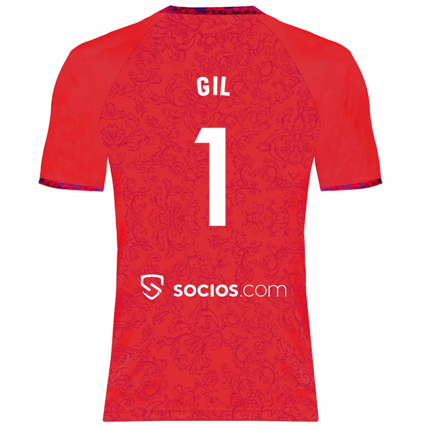 Niño Camiseta David Gil #1 Rojo 2ª Equipación 2024/25 La Camisa México