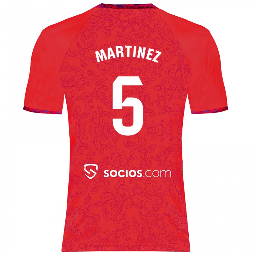 Niño Camiseta Sergio Martínez #5 Rojo 2ª Equipación 2024/25 La Camisa México