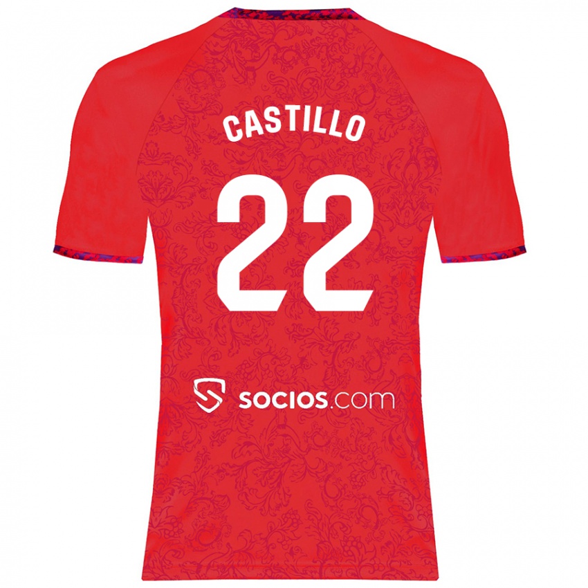 Niño Camiseta José Castillo #22 Rojo 2ª Equipación 2024/25 La Camisa México