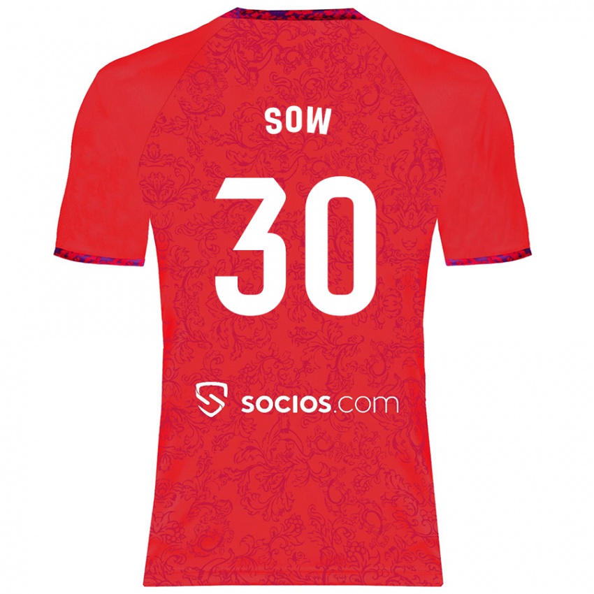 Niño Camiseta Ibrahima Sow #30 Rojo 2ª Equipación 2024/25 La Camisa México