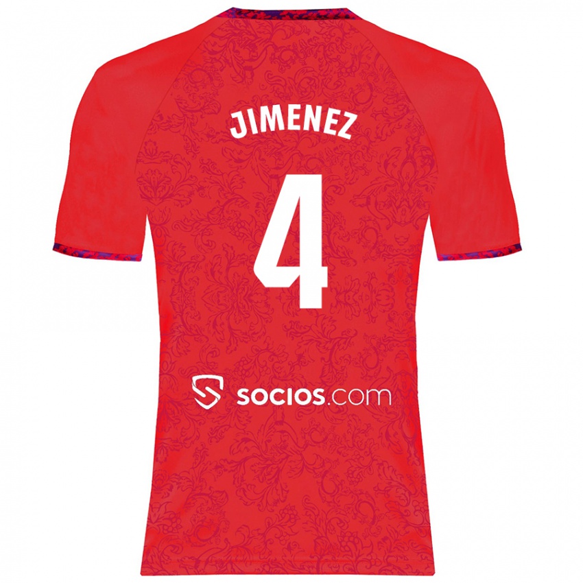 Niño Camiseta Diego Jiménez #4 Rojo 2ª Equipación 2024/25 La Camisa México