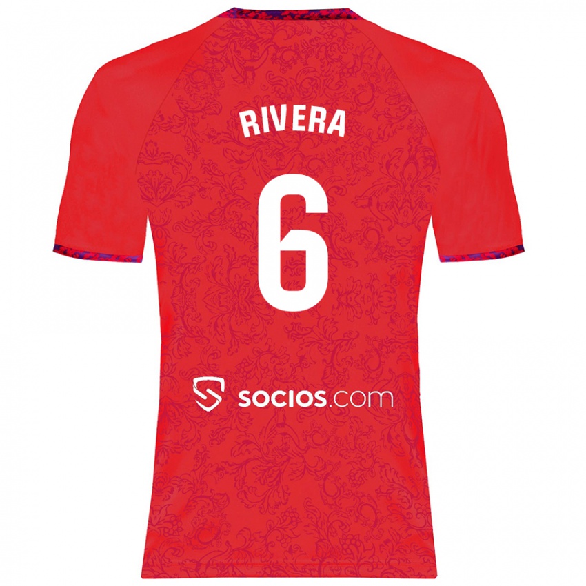 Niño Camiseta Pablo Rivera #6 Rojo 2ª Equipación 2024/25 La Camisa México