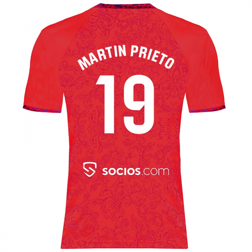 Niño Camiseta Cristina Martín-Prieto Gutiérrez #19 Rojo 2ª Equipación 2024/25 La Camisa México