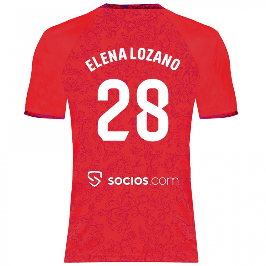 Niño Camiseta Elena Lozano Gallego #28 Rojo 2ª Equipación 2024/25 La Camisa México