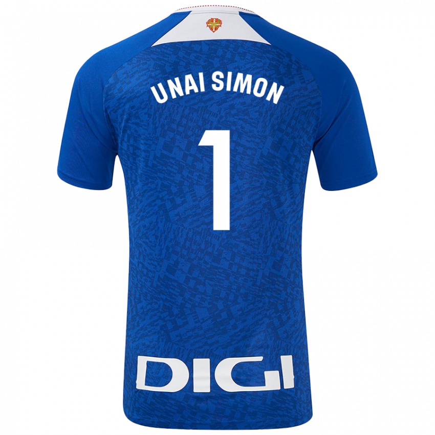 Niño Camiseta Unai Simón #1 Azul Real 2ª Equipación 2024/25 La Camisa México