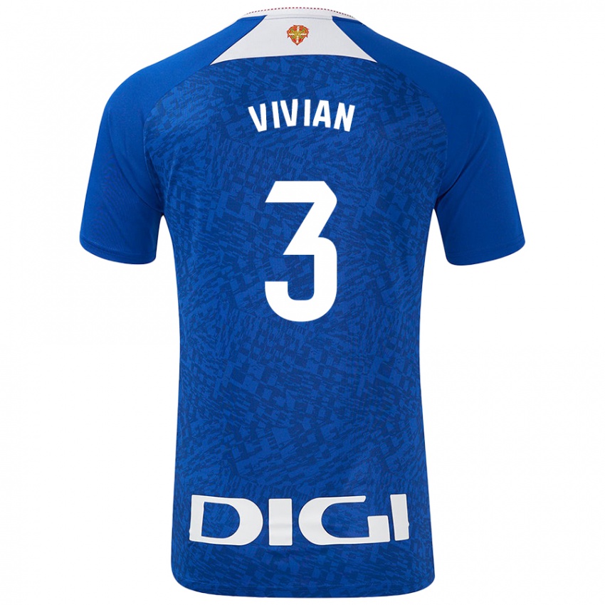 Niño Camiseta Dani Vivian #3 Azul Real 2ª Equipación 2024/25 La Camisa México