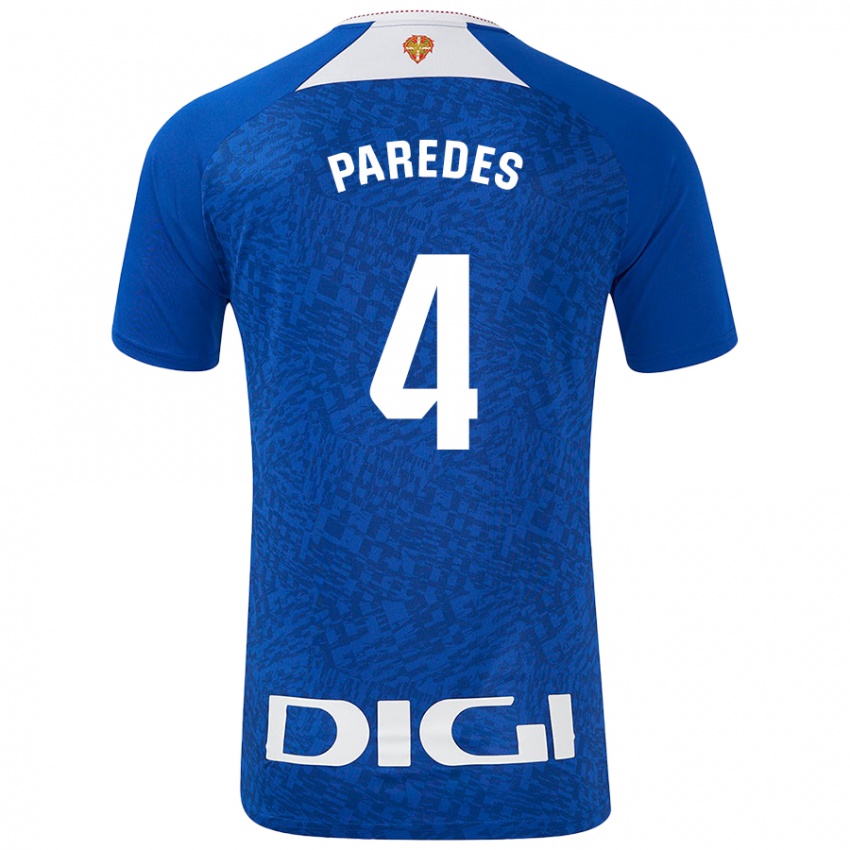 Niño Camiseta Aitor Paredes #4 Azul Real 2ª Equipación 2024/25 La Camisa México