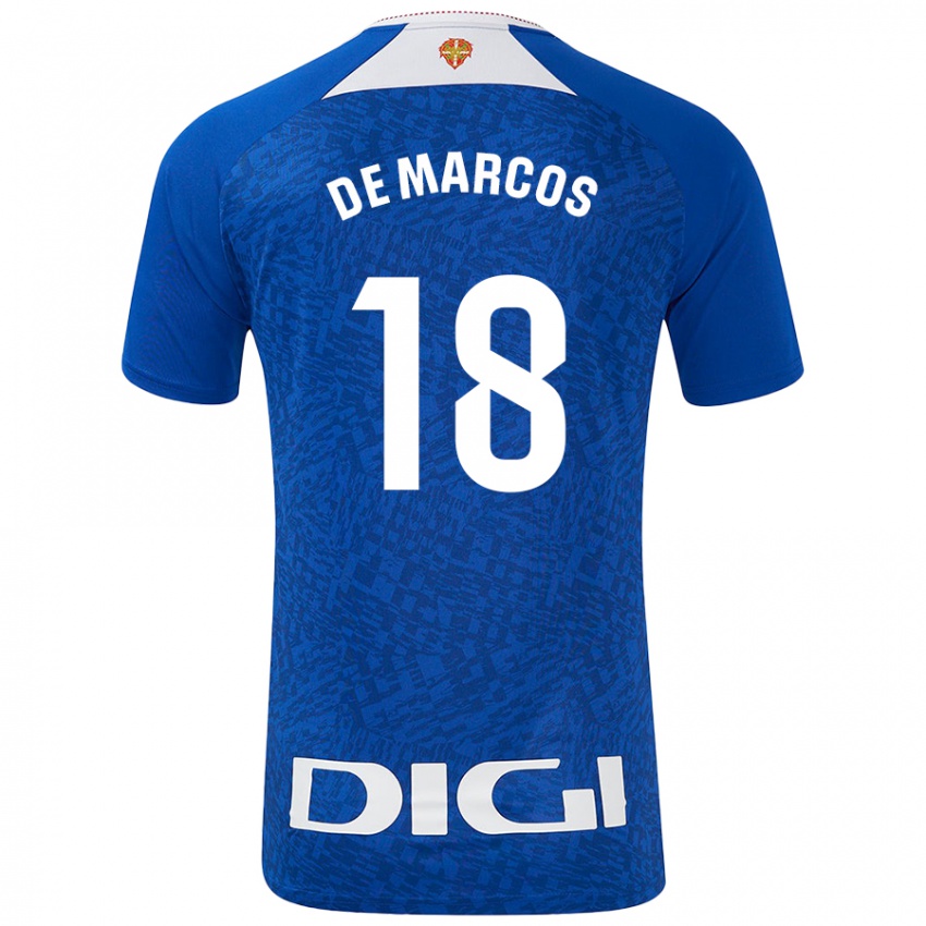 Niño Camiseta Óscar De Marcos #18 Azul Real 2ª Equipación 2024/25 La Camisa México