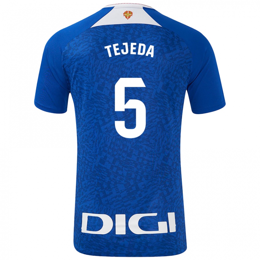 Niño Camiseta Diego Tejeda #5 Azul Real 2ª Equipación 2024/25 La Camisa México