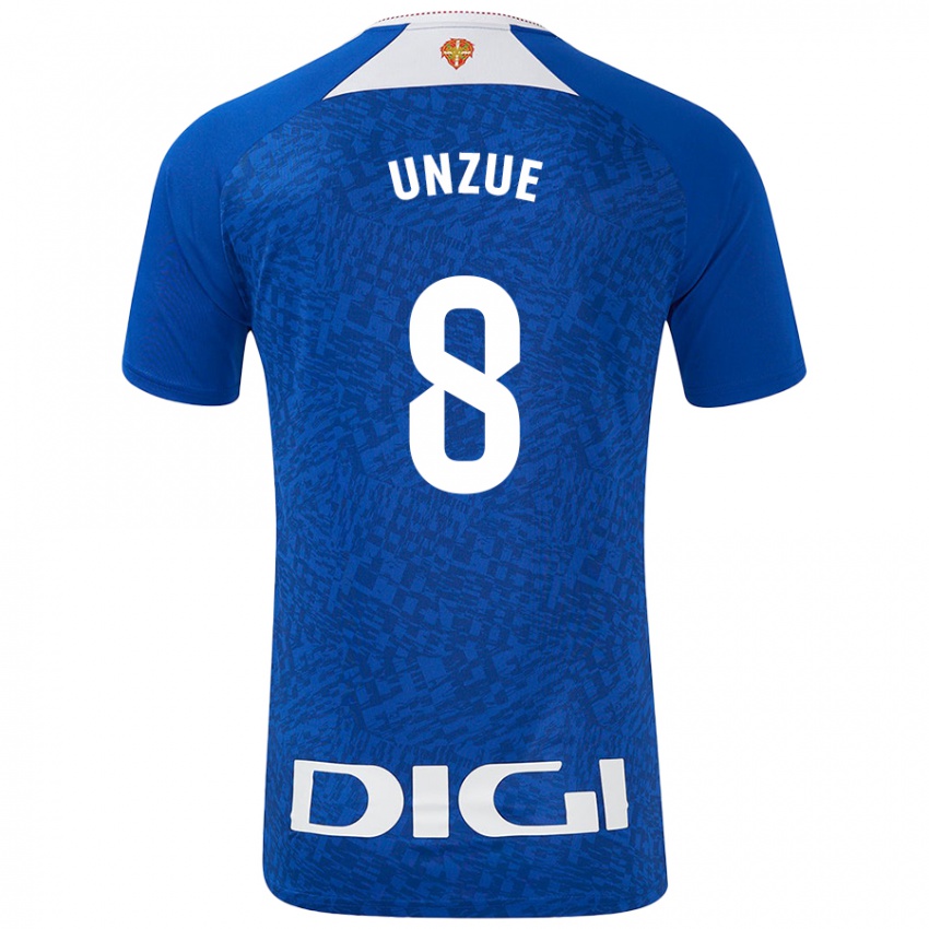 Niño Camiseta Marta Unzué #8 Azul Real 2ª Equipación 2024/25 La Camisa México