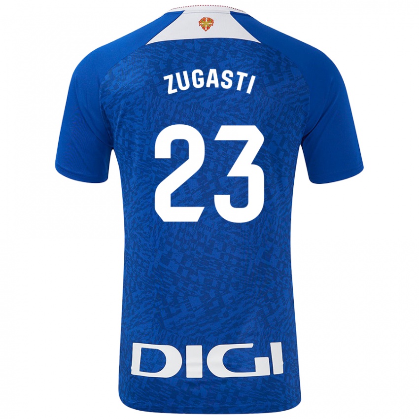 Niño Camiseta Patricia Zugasti Oses #23 Azul Real 2ª Equipación 2024/25 La Camisa México