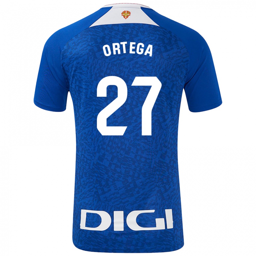 Niño Camiseta Sara Ortega #27 Azul Real 2ª Equipación 2024/25 La Camisa México