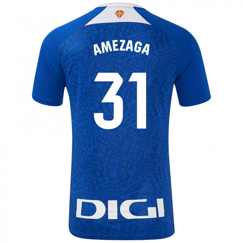 Niño Camiseta Jone Amezaga #31 Azul Real 2ª Equipación 2024/25 La Camisa México