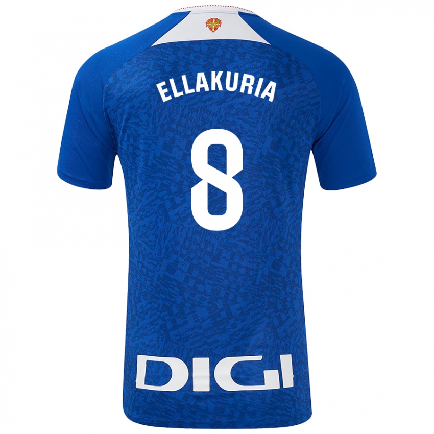 Niño Camiseta Eneko Ellakuria #8 Azul Real 2ª Equipación 2024/25 La Camisa México