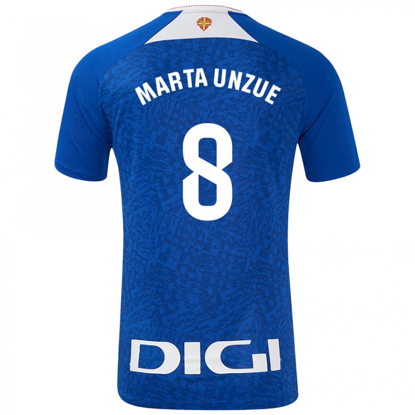 Niño Camiseta Marta Unzué Urdániz #8 Azul Real 2ª Equipación 2024/25 La Camisa México