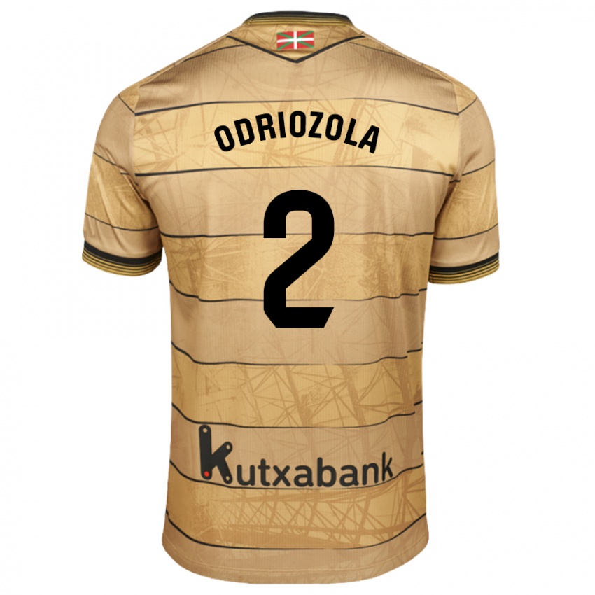 Niño Camiseta Alvaro Odriozola #2 Marrón 2ª Equipación 2024/25 La Camisa México