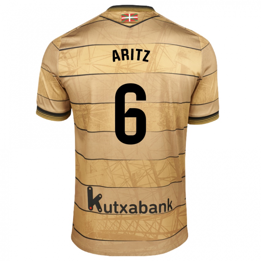 Niño Camiseta Aritz Elustondo #6 Marrón 2ª Equipación 2024/25 La Camisa México