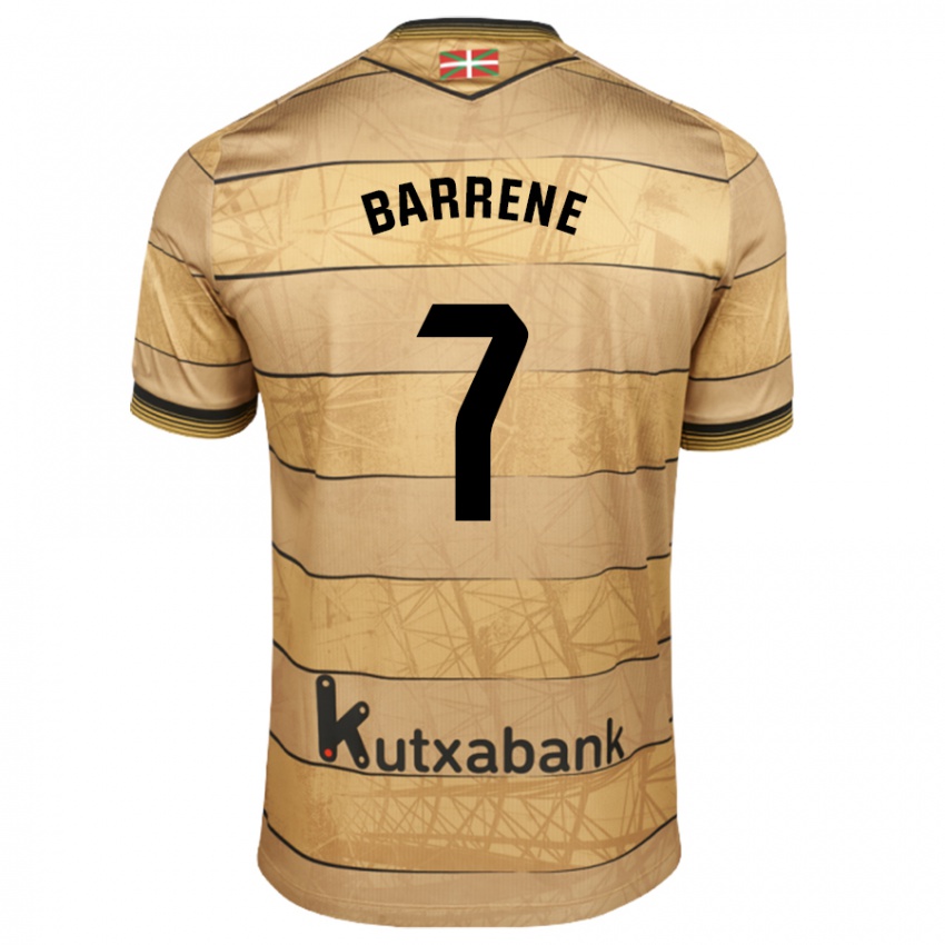 Niño Camiseta Ander Barrene #7 Marrón 2ª Equipación 2024/25 La Camisa México